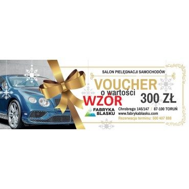 Voucher 300zł na usługi w Fabryce Blasku w Toruniu