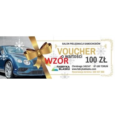 Voucher 100zł na usługi w Fabryce Blasku w Toruniu